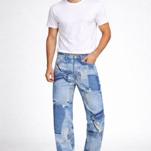Unisex Quality Patch-Tie Jean